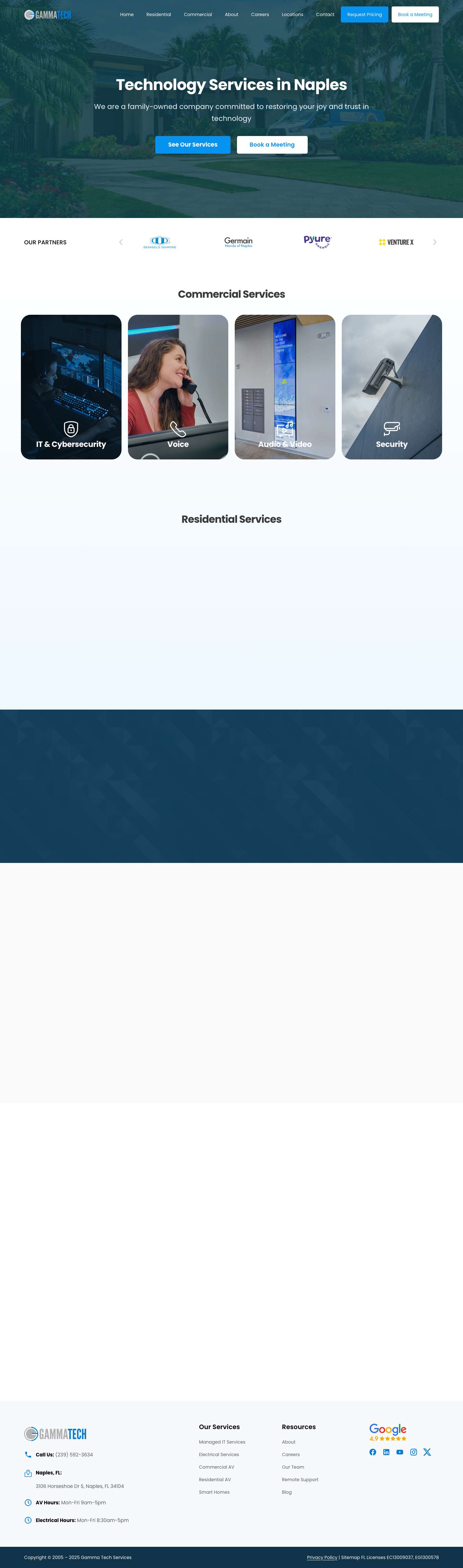 Gamma Tech Services - Audio, Video, IT, and Cybersecurity - Full Screenshot