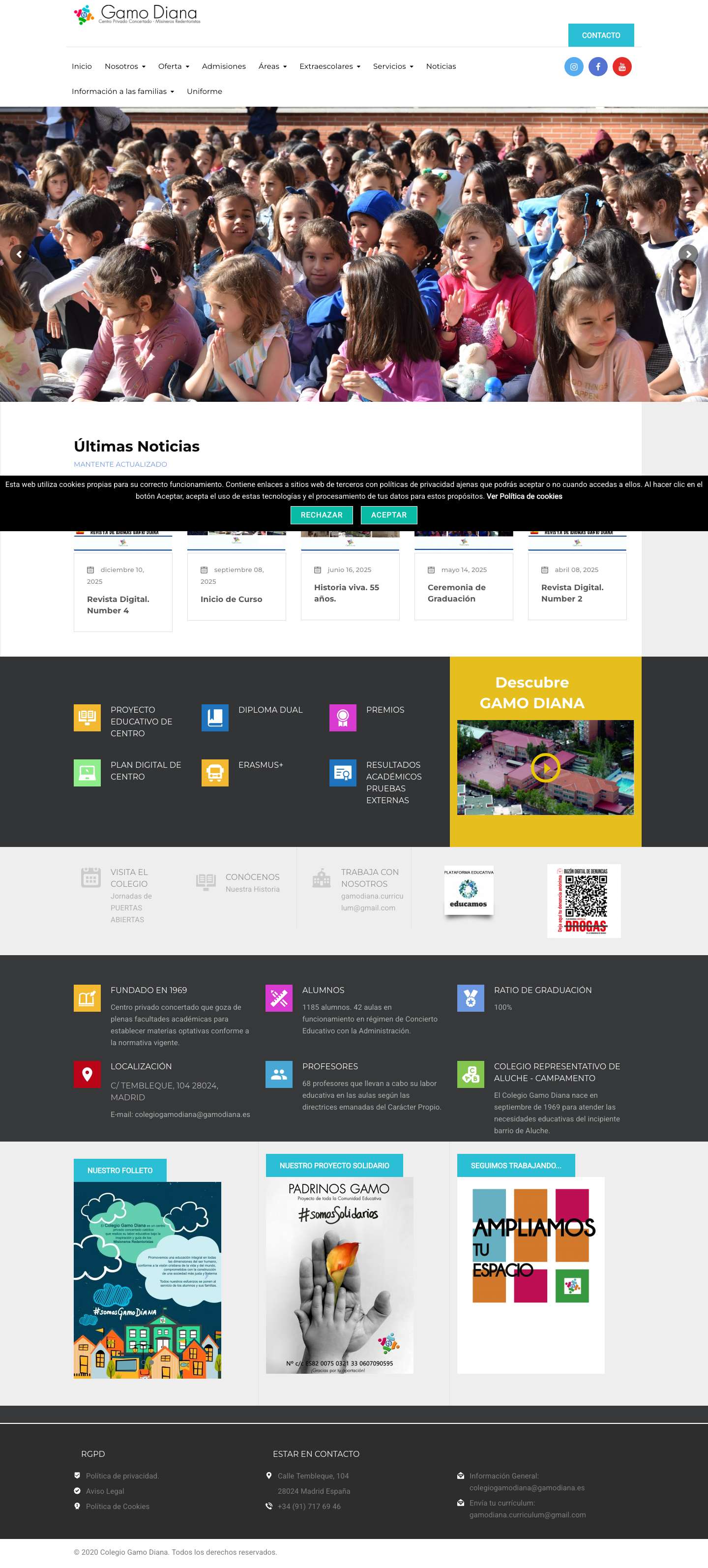 Colegio Gamo Diana – Centro Privado Concertado – Misioneros Redentoristas - Full Screenshot