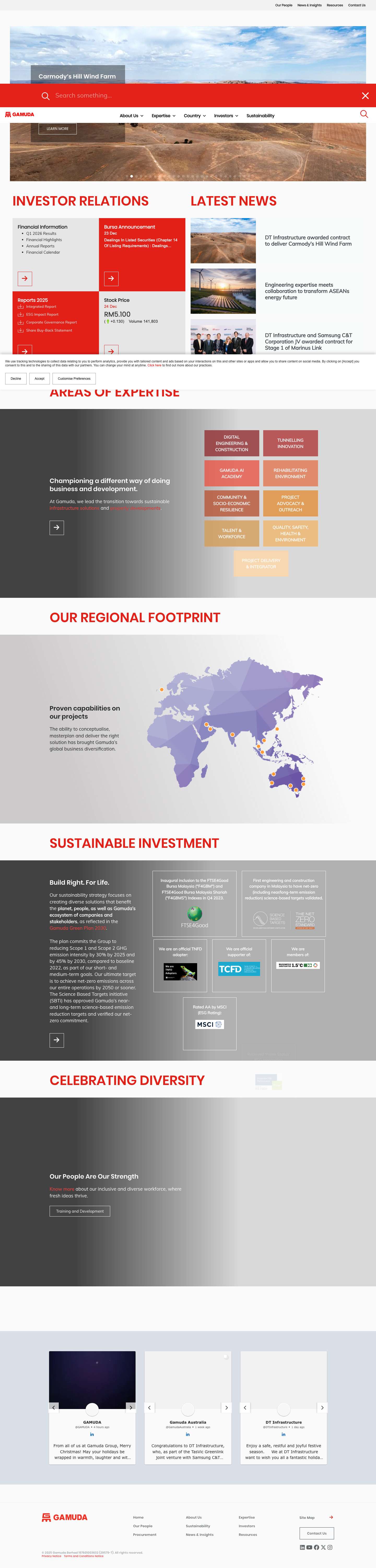 Home | Gamuda Berhad - Full Screenshot