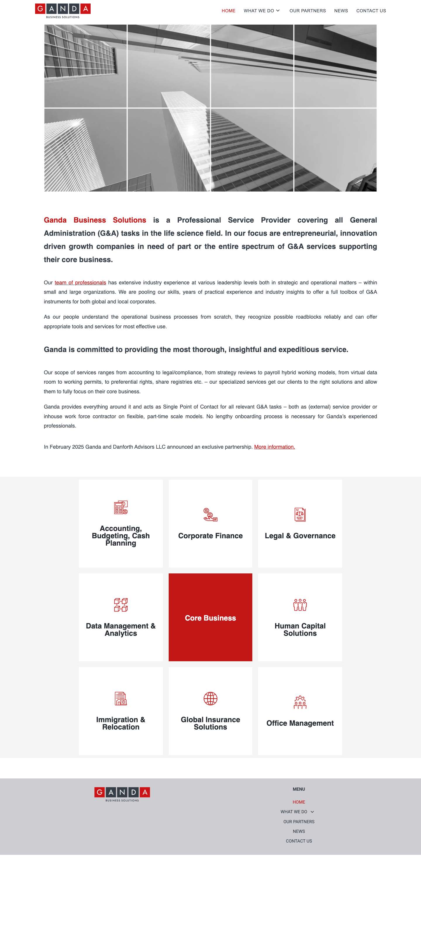 Ganda Business Solutions - Full Screenshot