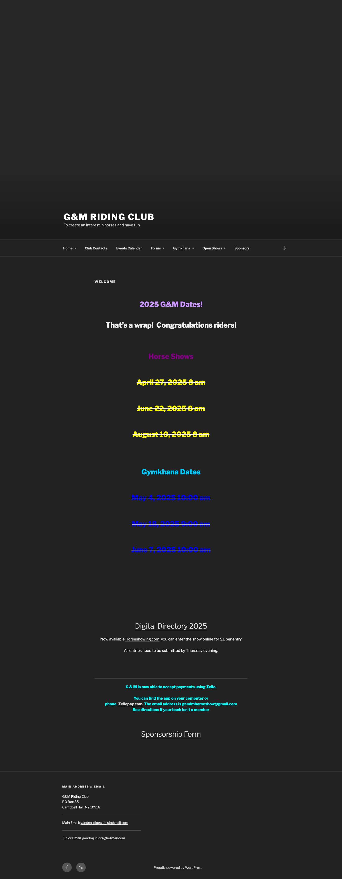 G&M Riding Club – To create an interest in horses and have fun. - Full Screenshot