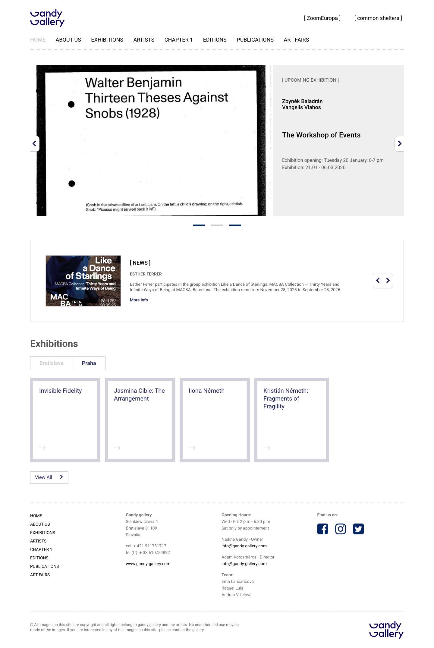 Welcome to Gandy Gallery - Full Screenshot