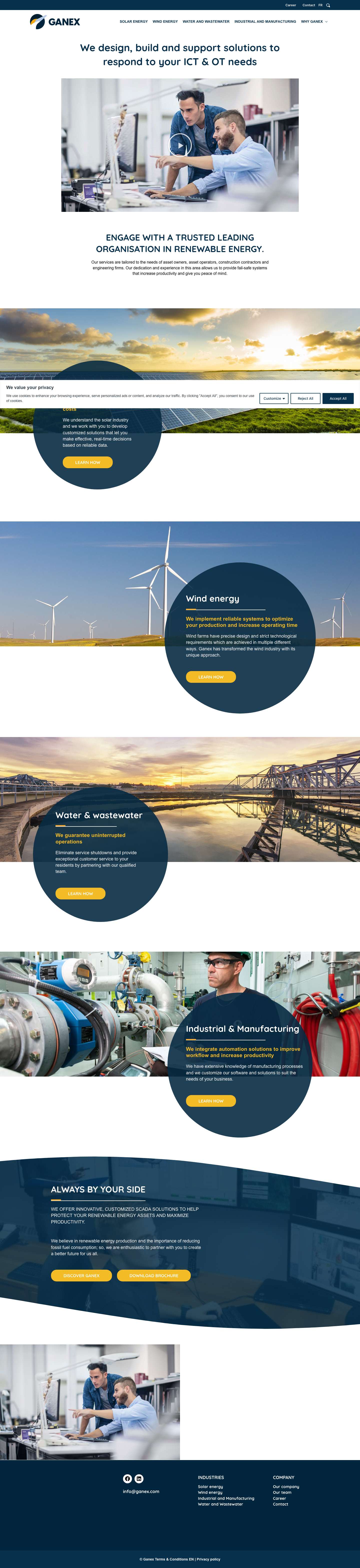 Ganex: SCADA Control System Integrators - Canada & US - Full Screenshot