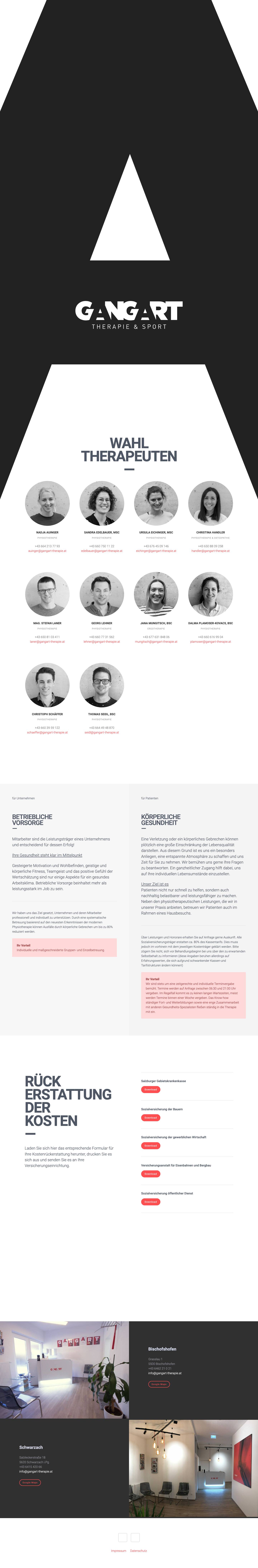 Gangart – Therapie & Sport - Full Screenshot