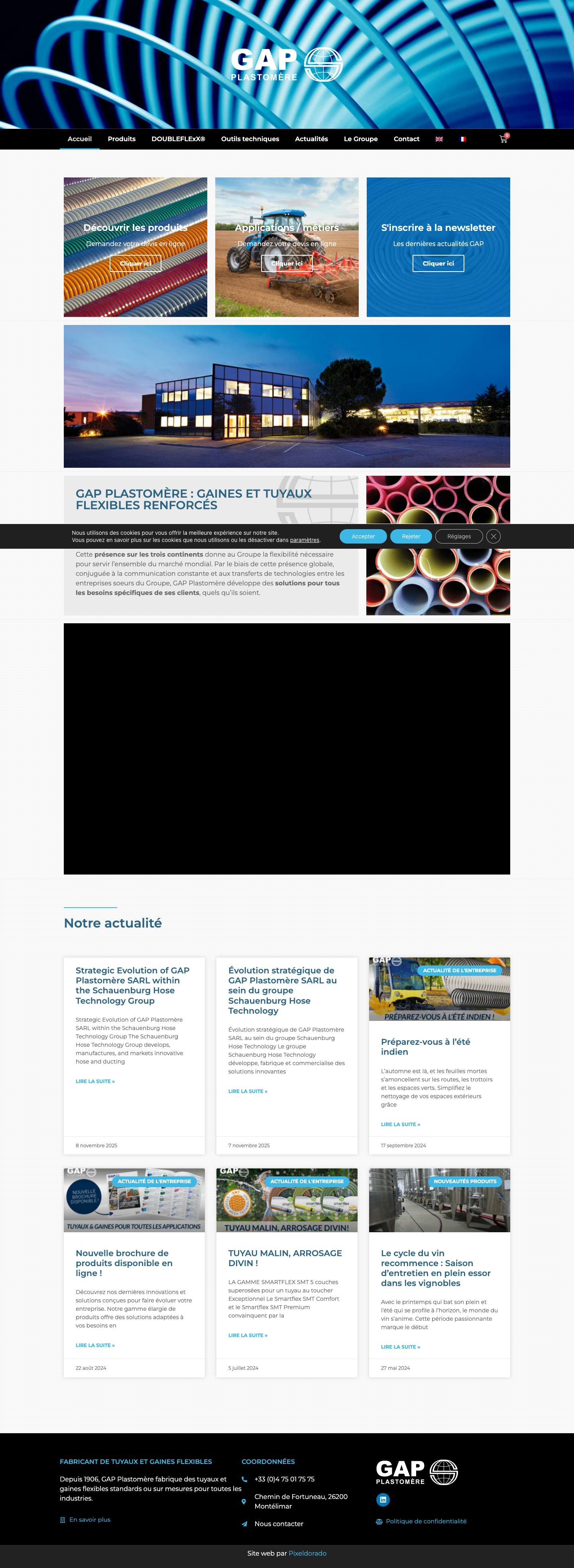 Gap Plastomère - Tuyaux et gaines flexibles - Full Screenshot