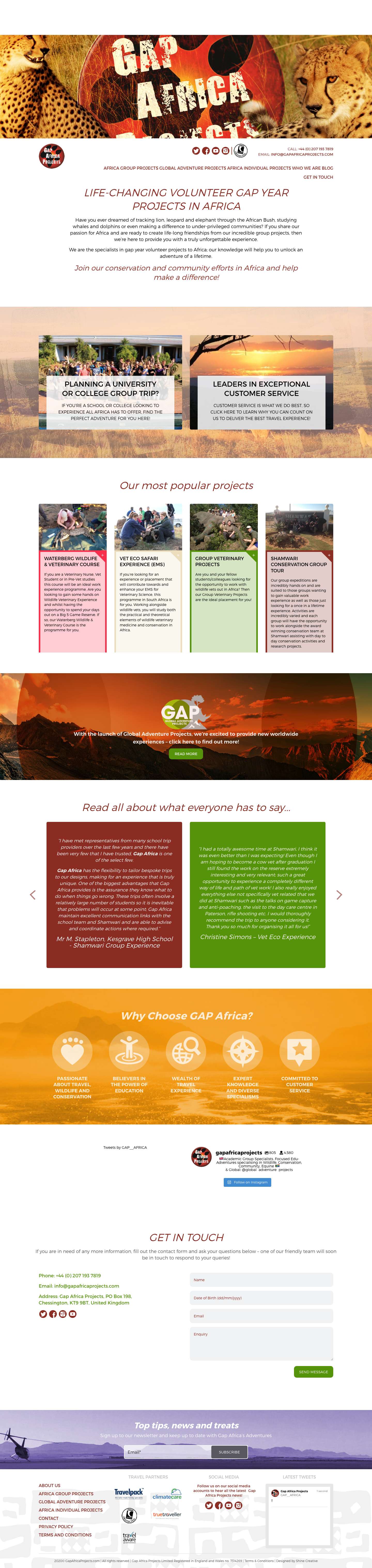 Gap Africa Projects - Full Screenshot