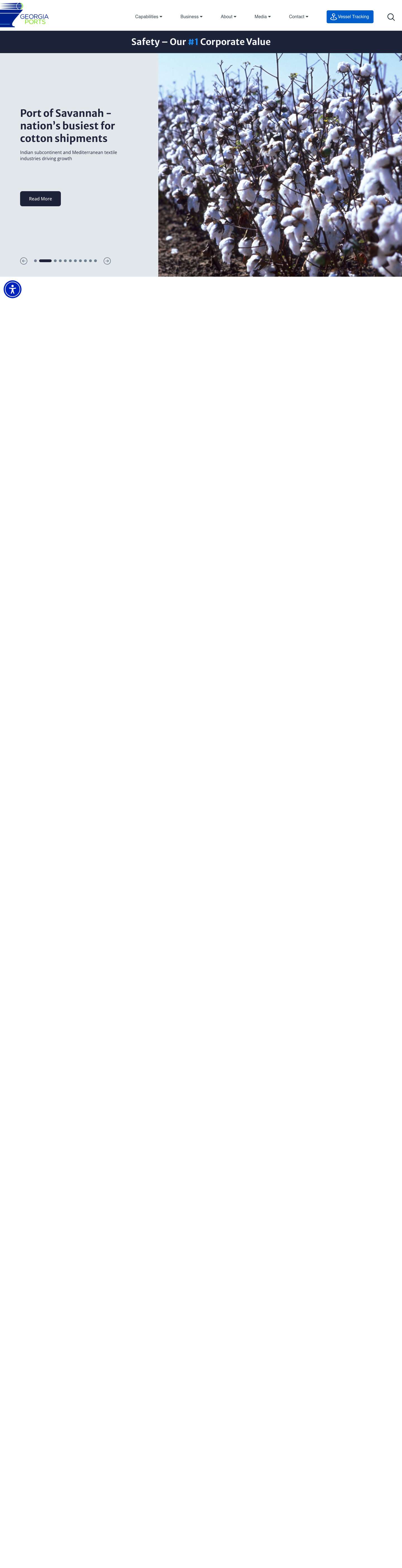 Home - Georgia Ports Authority - Full Screenshot