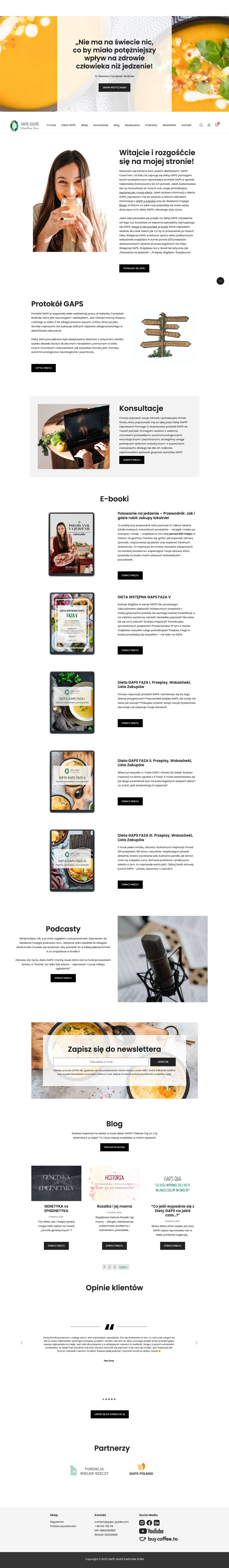 GAPS-Guide – Wszystko o Diecie GAPS - Full Screenshot