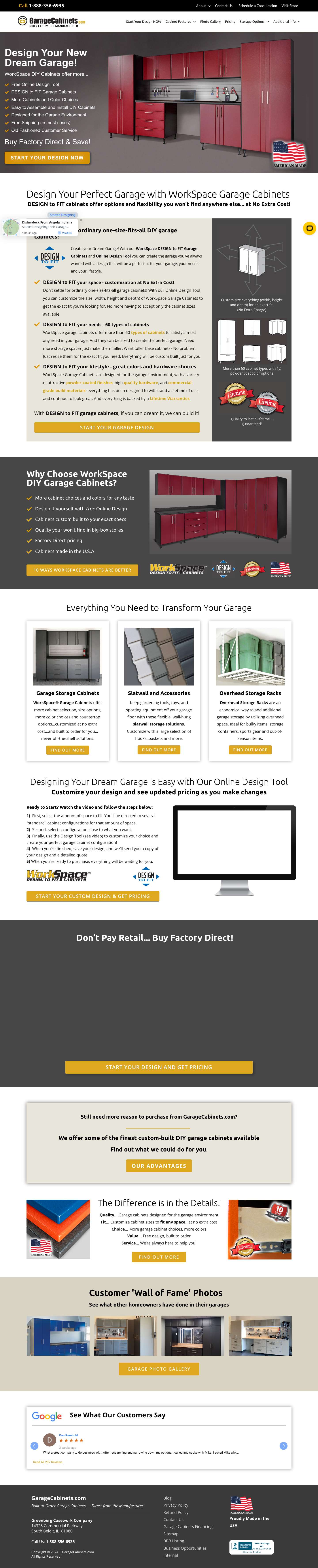 Design your Dream Garage with Garage Cabinets - Full Screenshot