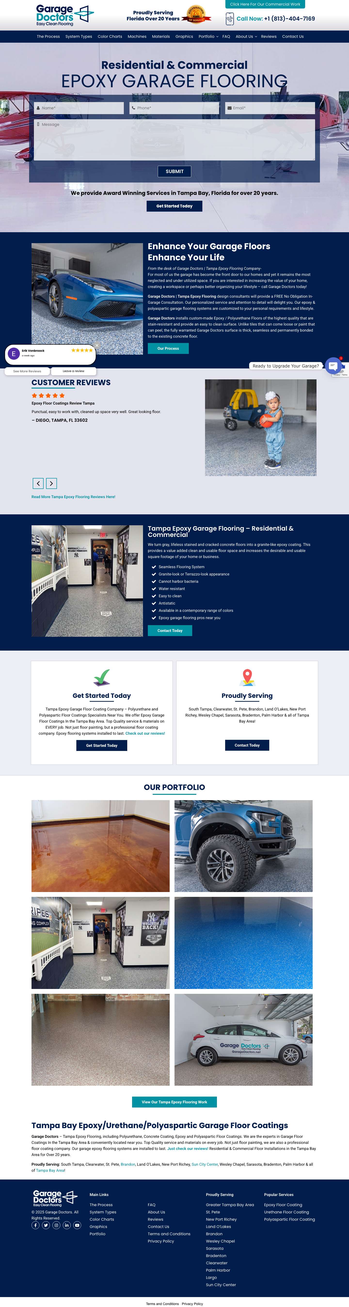 Tampa Epoxy Flooring Professionals | Garage DoctorsTampa Epoxy Flooring Professionals | Garage Doctors - Full Screenshot