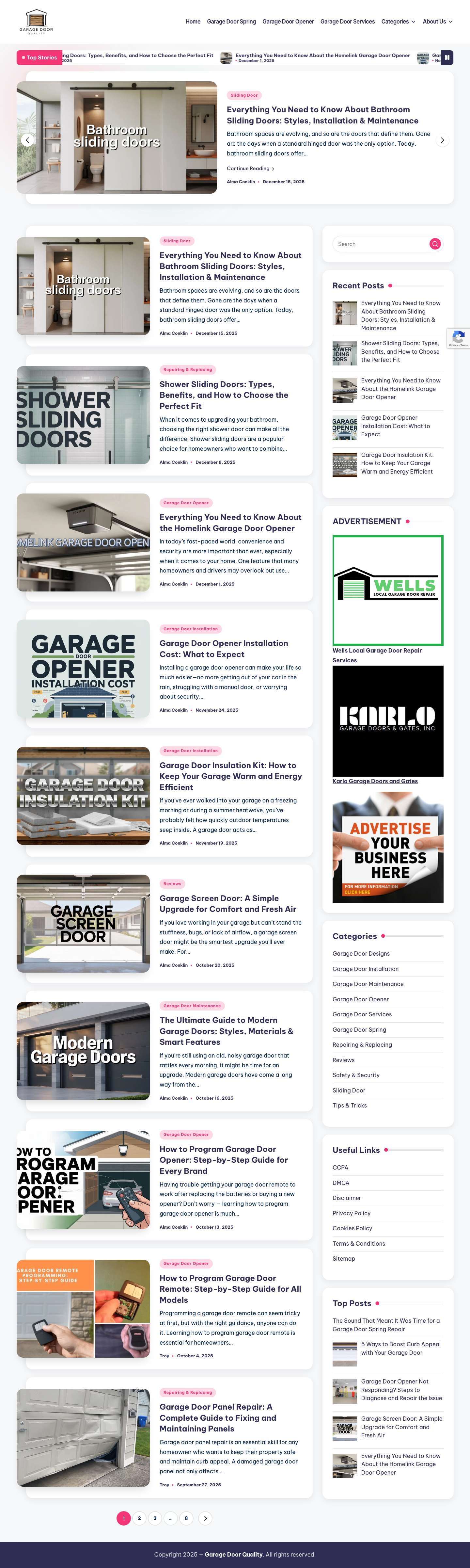 Garage Door Quality: Garage Door Opener | Garage Door Spring Repair | Repairing & Replacing - Full Screenshot