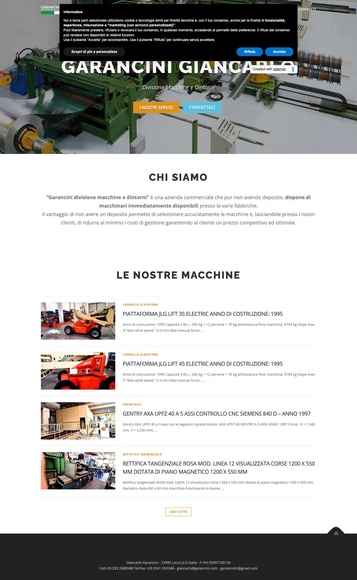 Garancini Giancarlo – divisione macchine e dintorni - Full Screenshot