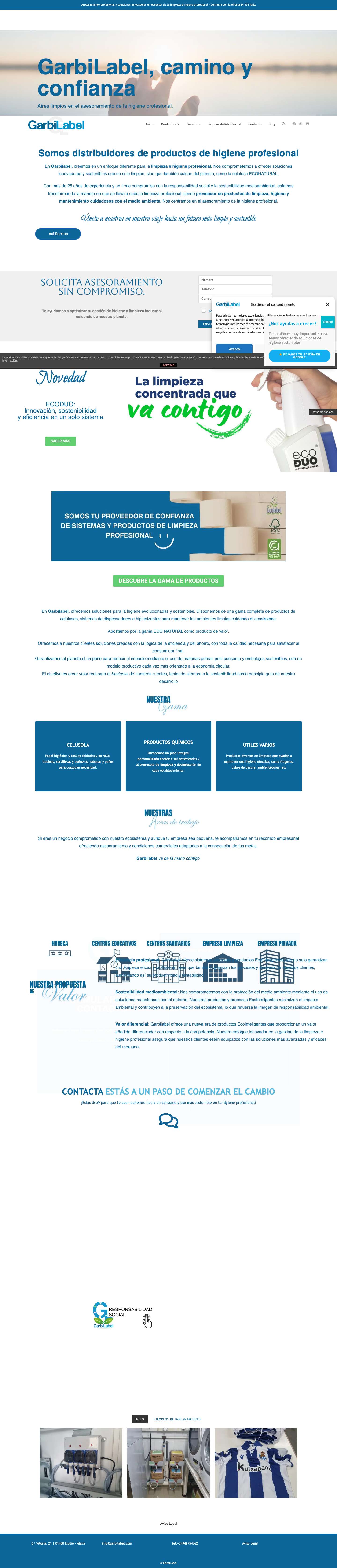 Inicio - Garbilabel - Full Screenshot