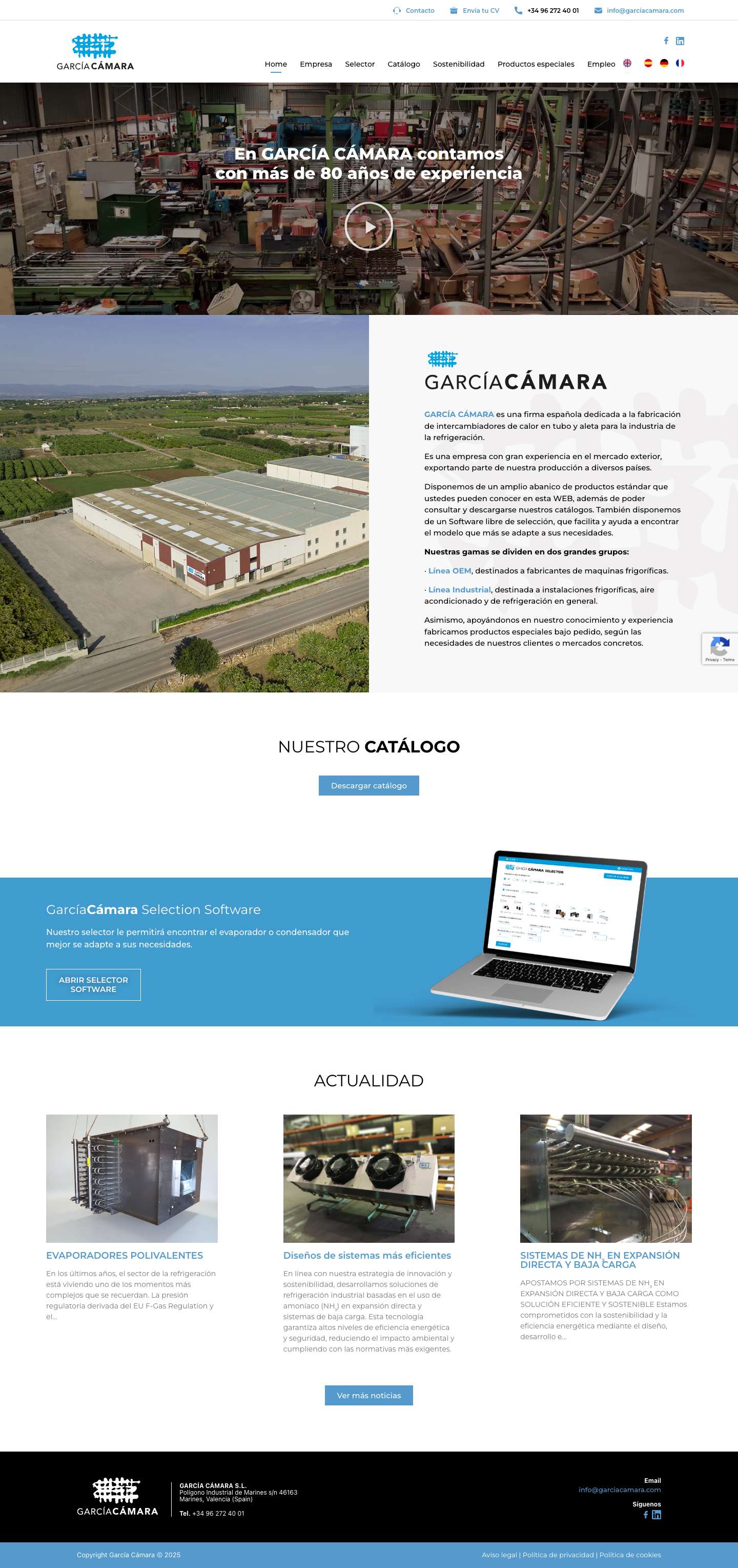 García Cámara : Fabricación de intercambiadores de calor - Full Screenshot