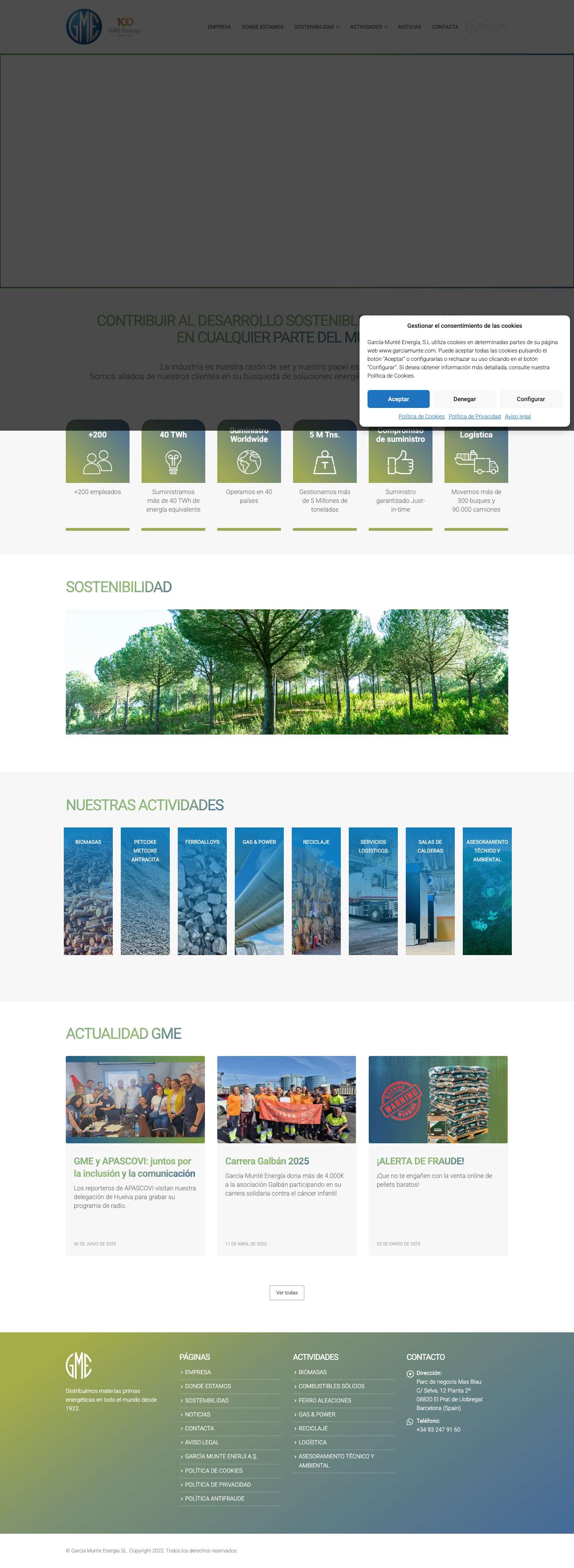 Garcia Munte Energía - Suministro de recursos energéticos - Full Screenshot