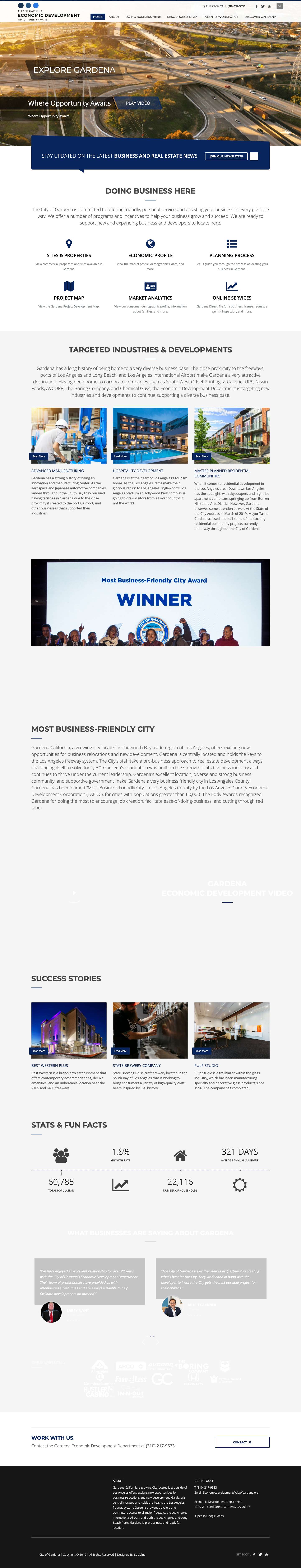 Economic Development – City of Gardena - Full Screenshot
