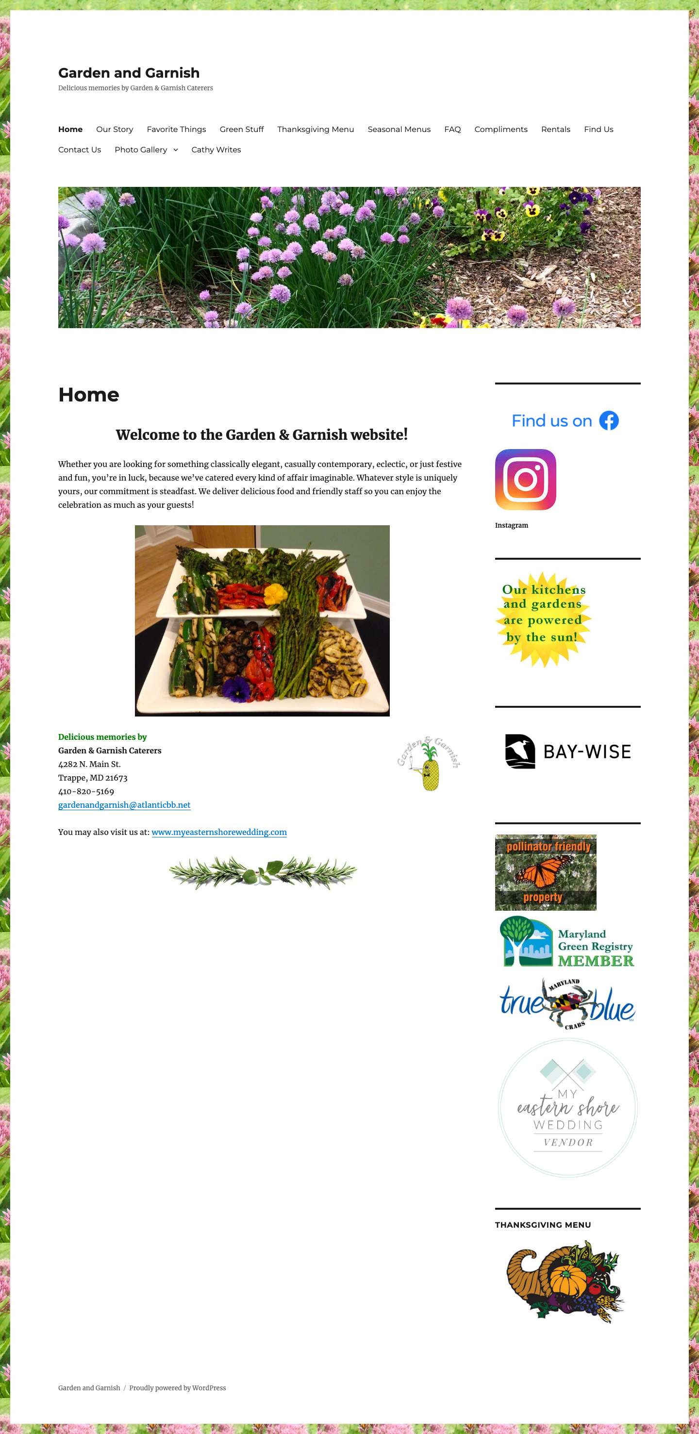 Home - Garden and Garnish - Full Screenshot