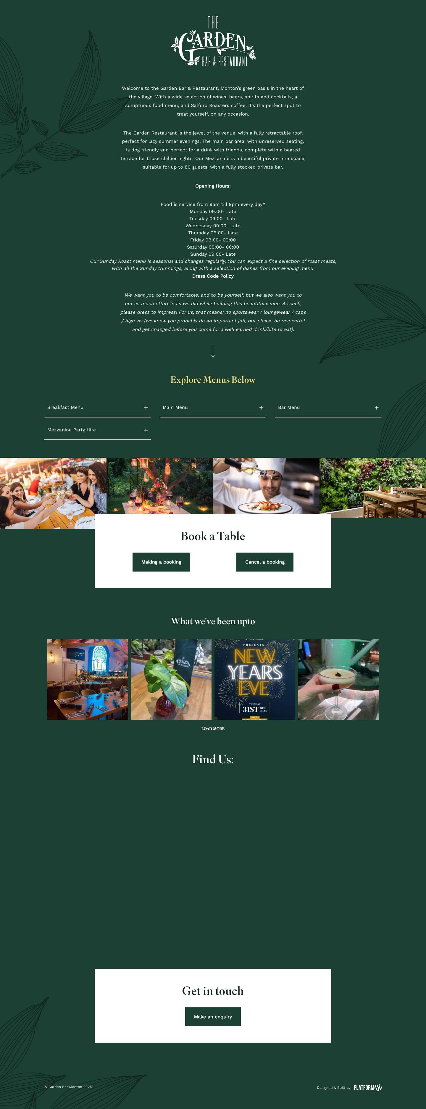 New Bar & Restaurant NOW OPEN - Garden Bar Monton - Full Screenshot