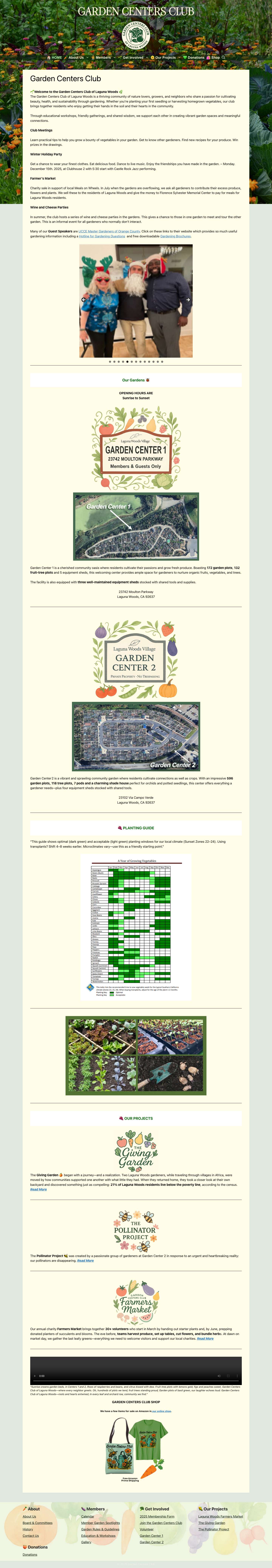 GARDEN CENTERS CLUB – of Laguna Woods - Full Screenshot