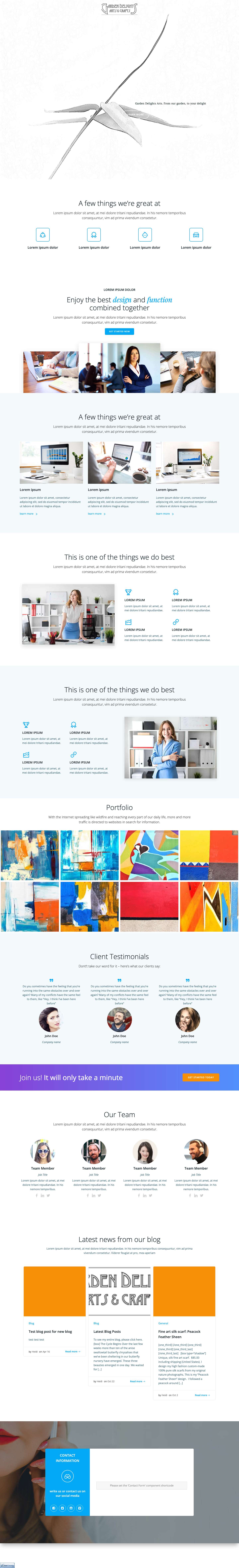 Front Page | Garden Delights Arts & Crafts - Full Screenshot