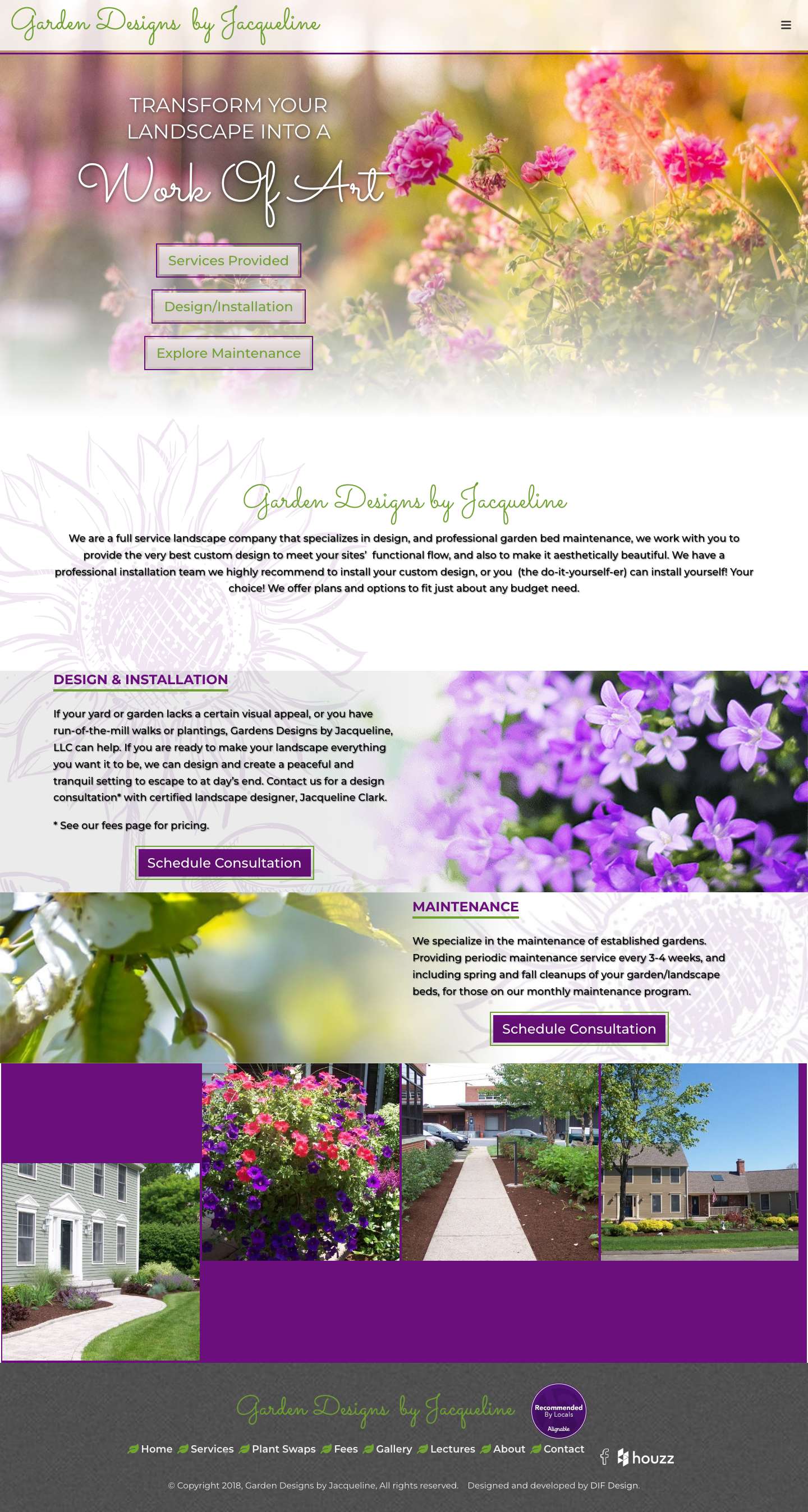 Garden Designs by Jacqueline | DESIGN & INSTALLATION | Maintenance - Full Screenshot