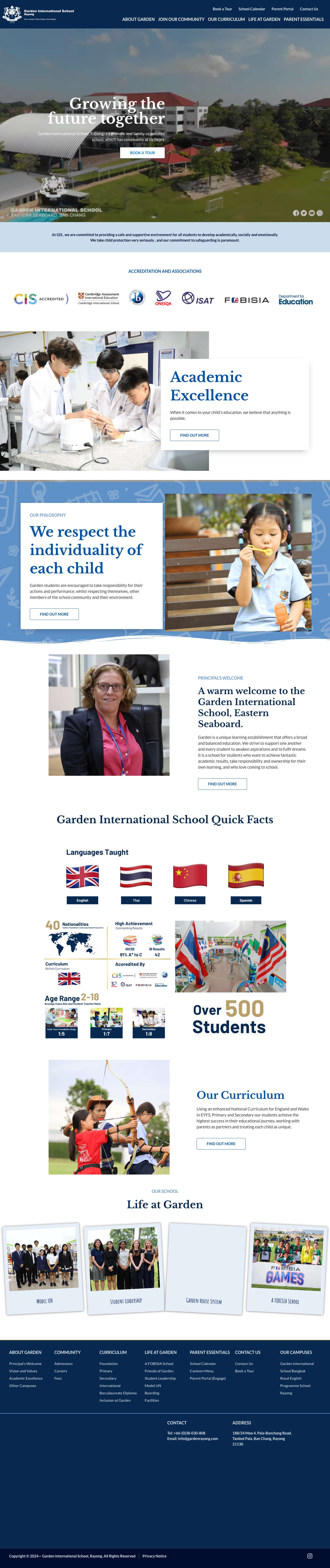 Garden International School, Ban Chang, Rayong - Full Screenshot