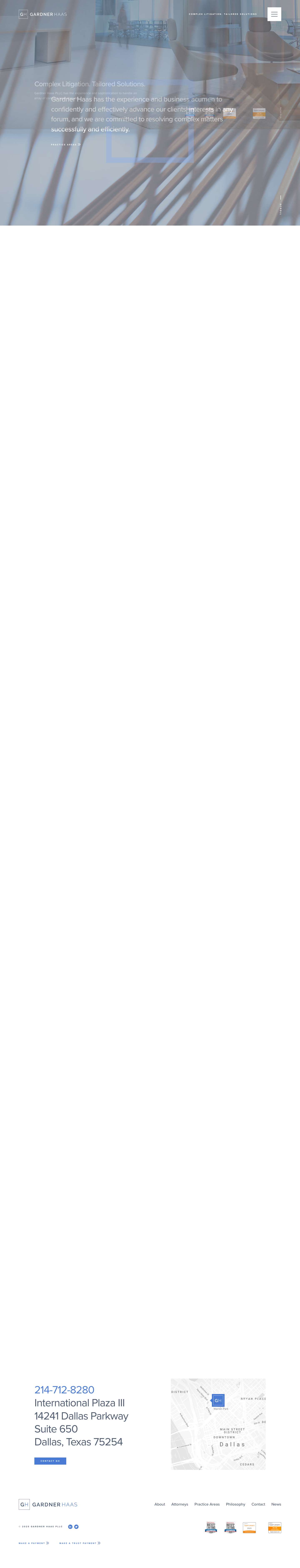 Gardner Haas | Dallas, TX - Full Screenshot