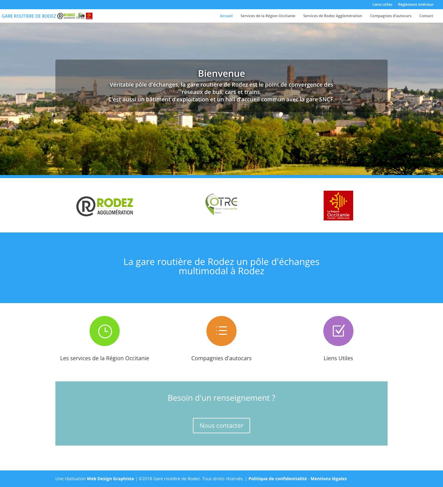 Gare routière de Rodez - pôle d'échanges multimodal de Rodez - Full Screenshot