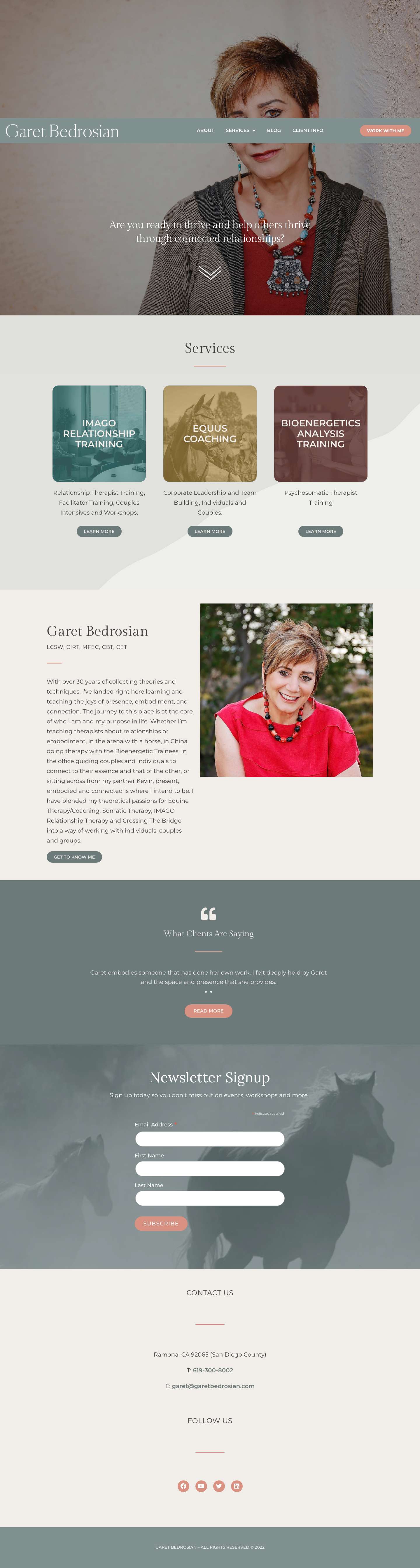 Garet Bedrosian – Garet Bedrosian is a certified IMAGO therapist and presenter for Getting the Love You Want couples’ workshops and Keeping the Love You Find workshops for individuals. - Full Screenshot