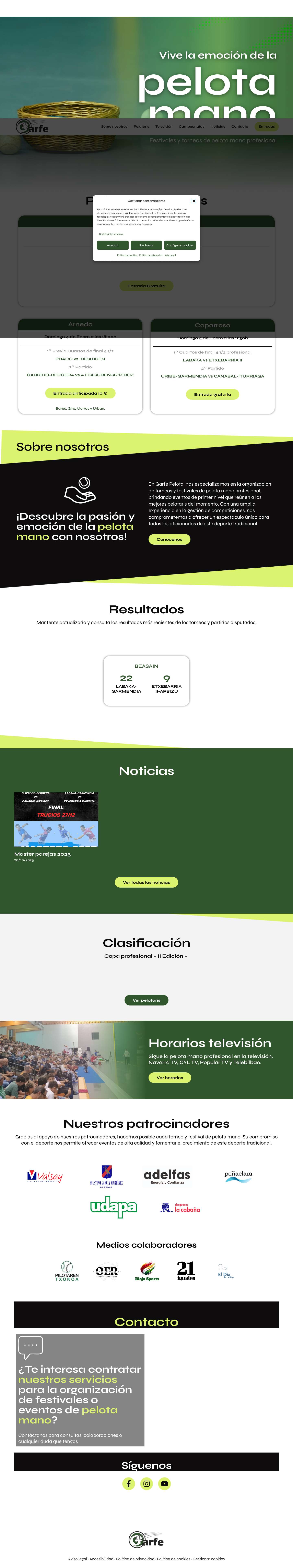 Vive la emoción de la pelota mano - Garfe Pelota - Full Screenshot