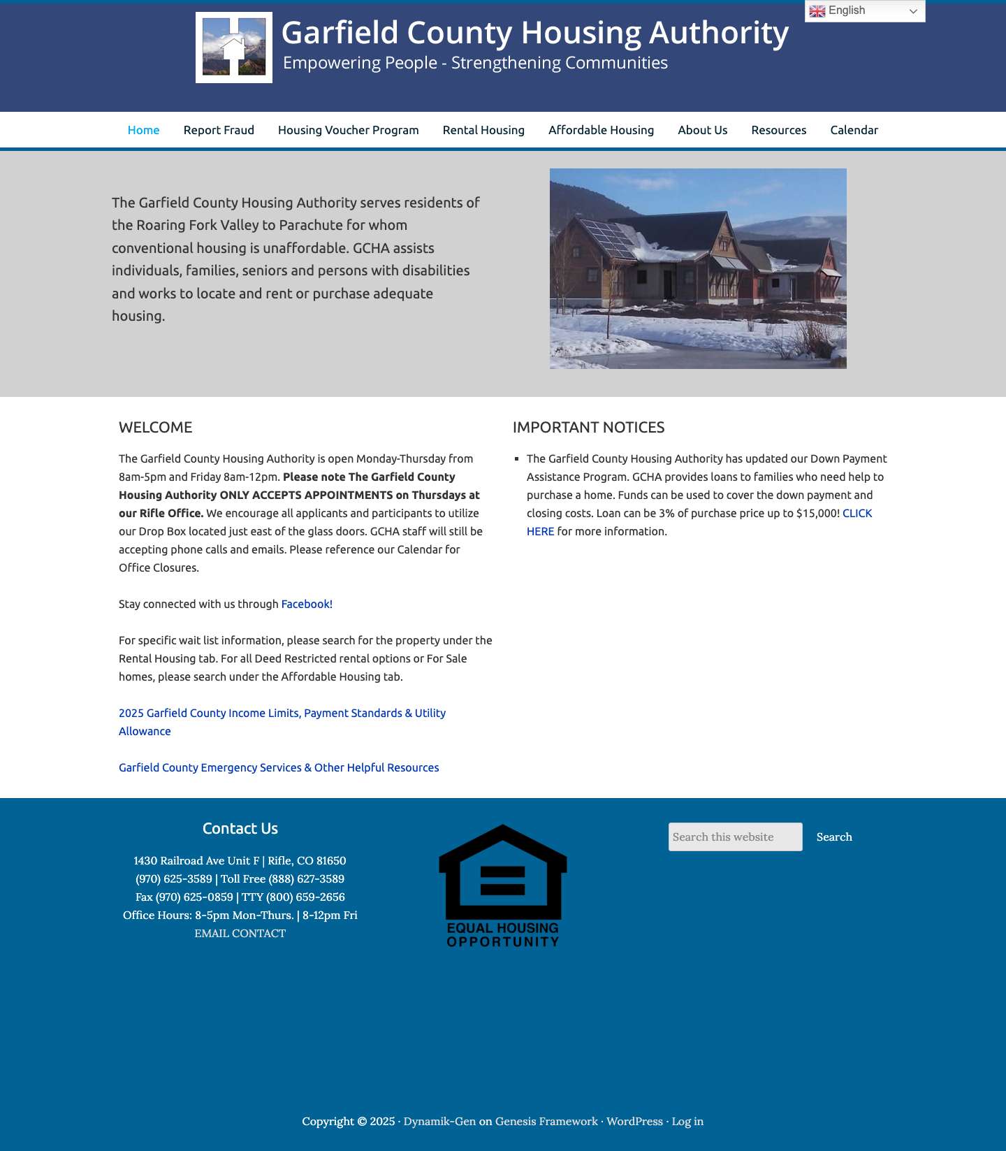 Garfield County Housing Authority – Empowering People – Strengthening Communities - Full Screenshot