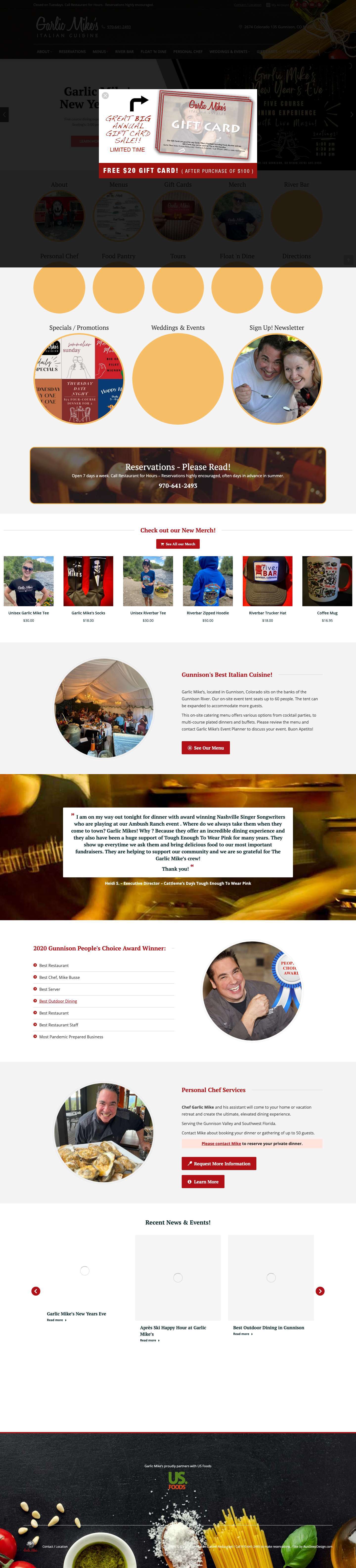 Welcome to Garlic Mikes - Garlic Mikes Italian Cuisine Restaurant - Full Screenshot