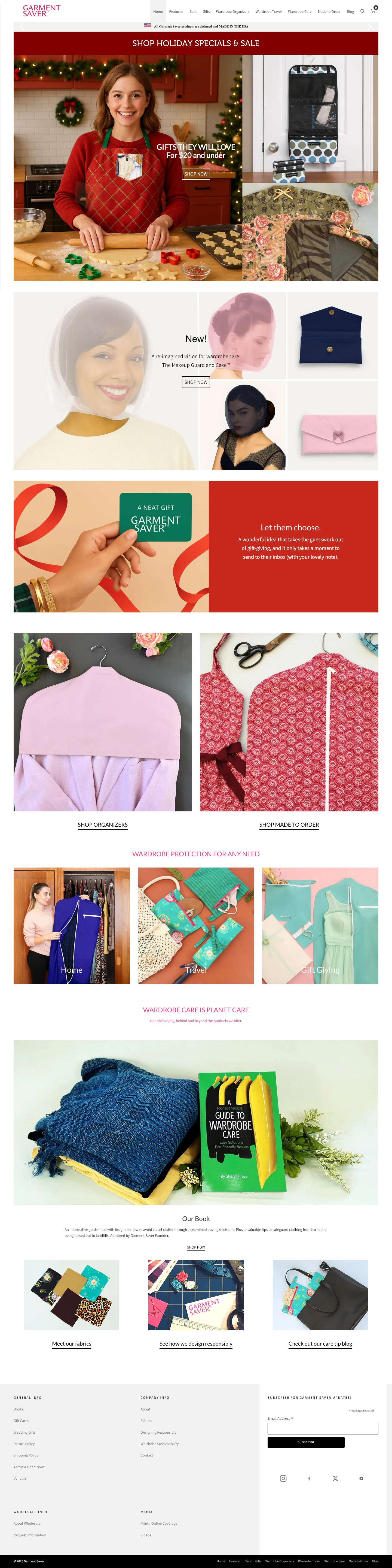 Garment Saver | Stylish Protective Garment Covers & More - Full Screenshot