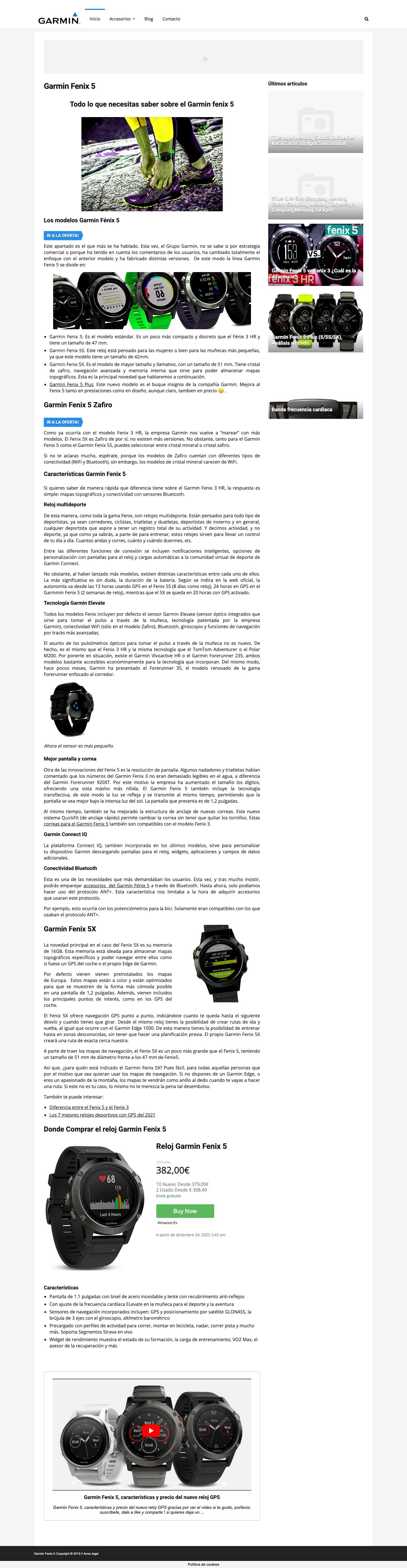 Garmin Fenix 5 - ¡NUEVO! descubre los SECRETOS del reloj Fenix 5, 5S y 5X - Full Screenshot