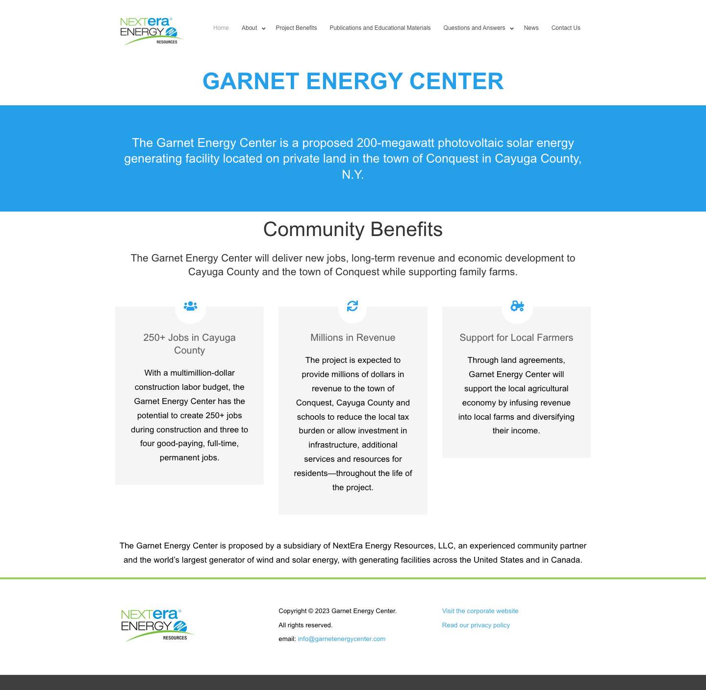 Garnet Energy Center - Full Screenshot