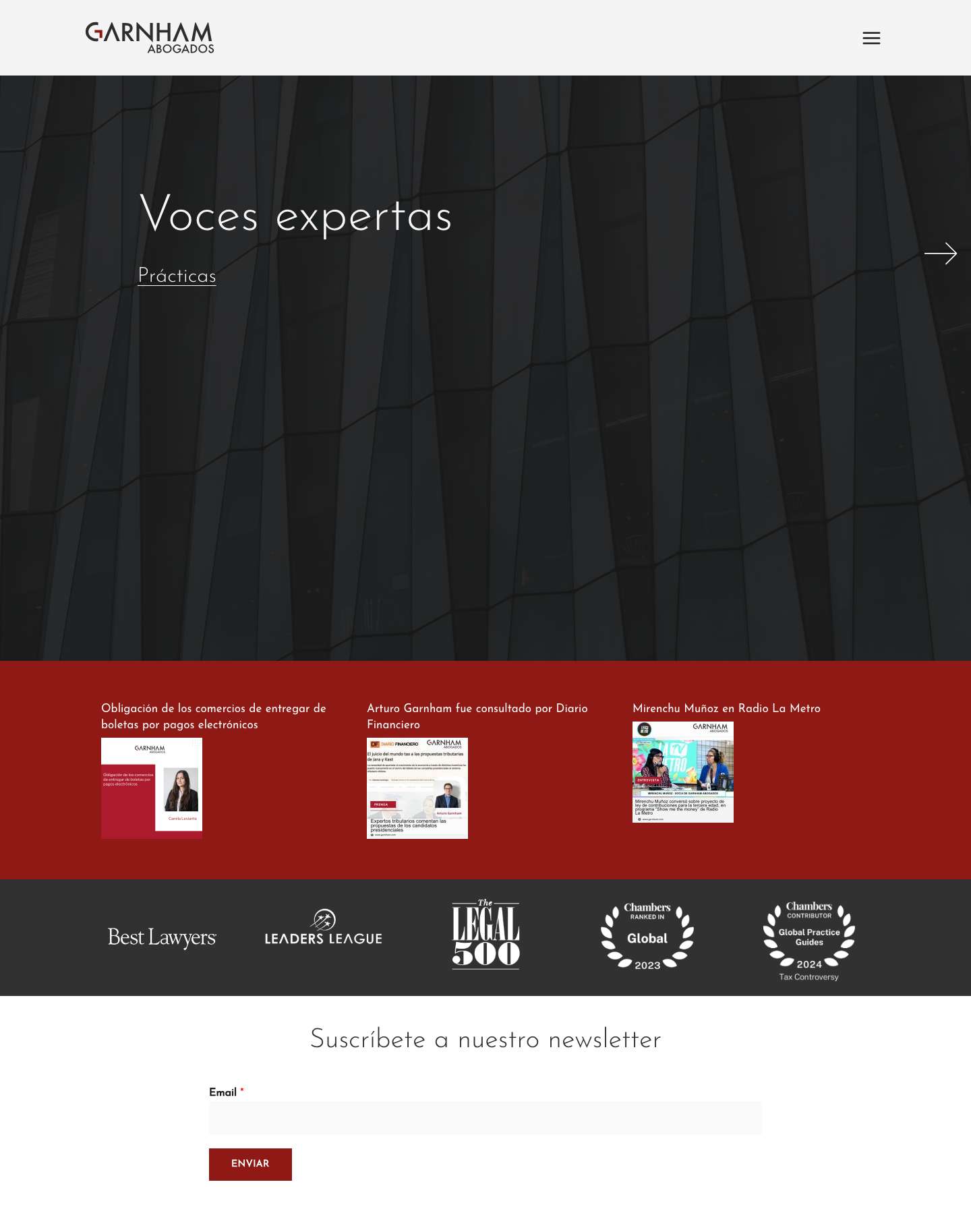 Garnham Abogados - Full Screenshot