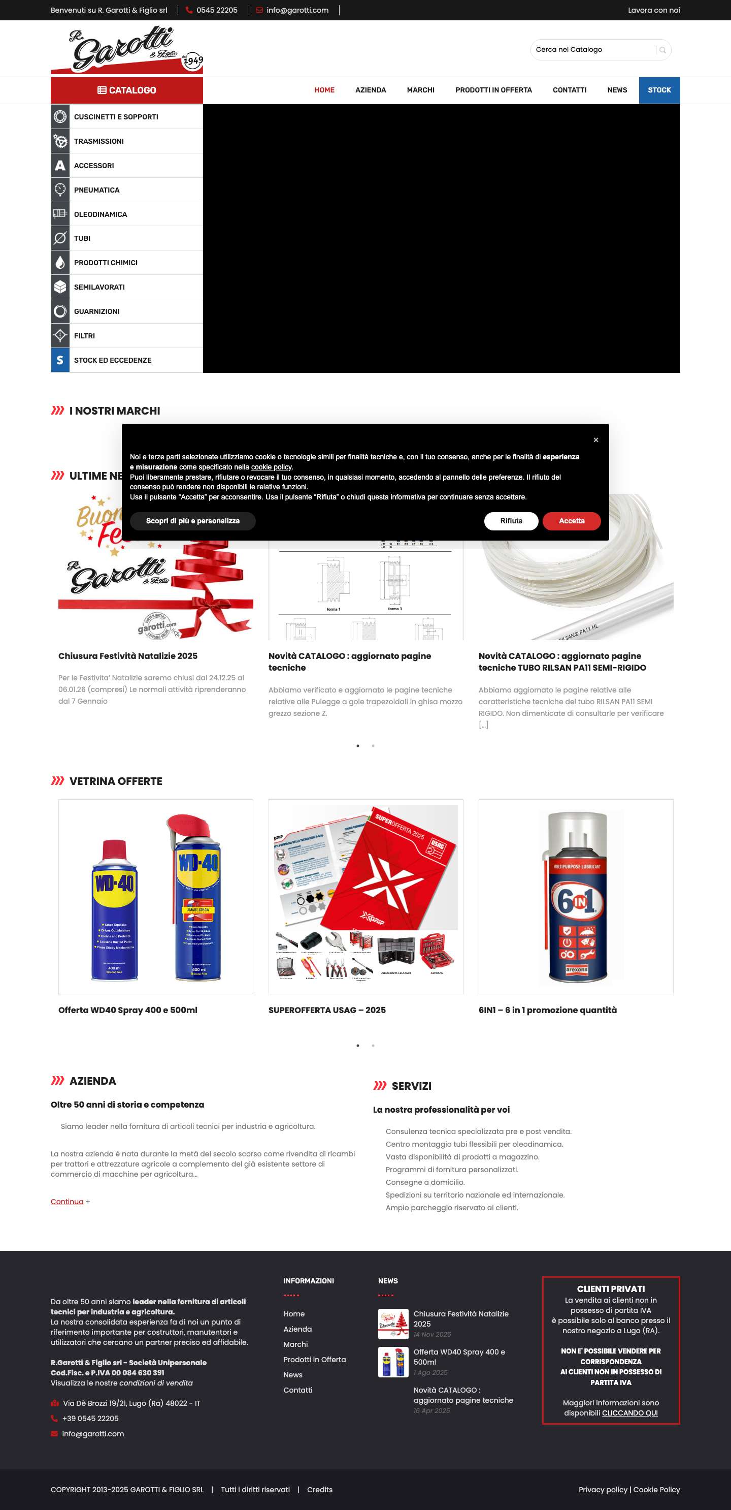 Garotti | fornitura di articoli tecnici per industria e agricoltura. - Full Screenshot