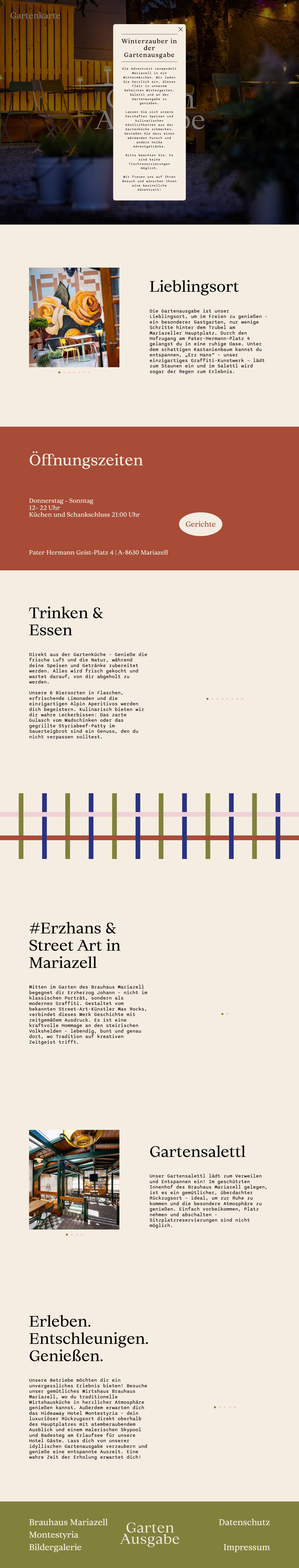 Gartenausgabe Mariazell - Full Screenshot
