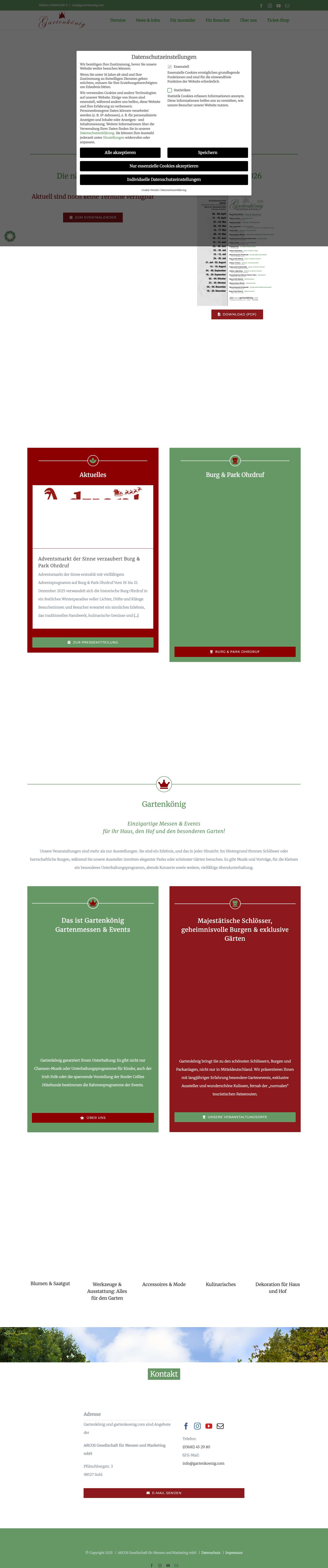 Gartenkönig ⋆ Gartenfeste & Events - Full Screenshot