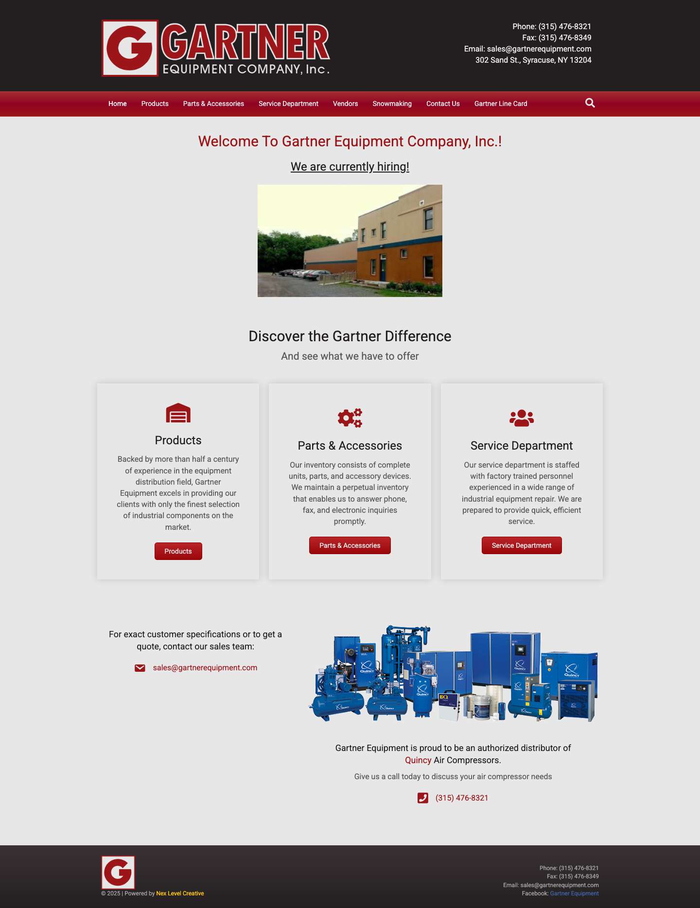 Gartner Equipment Company, Inc. – Serving your needs since 1959! - Full Screenshot
