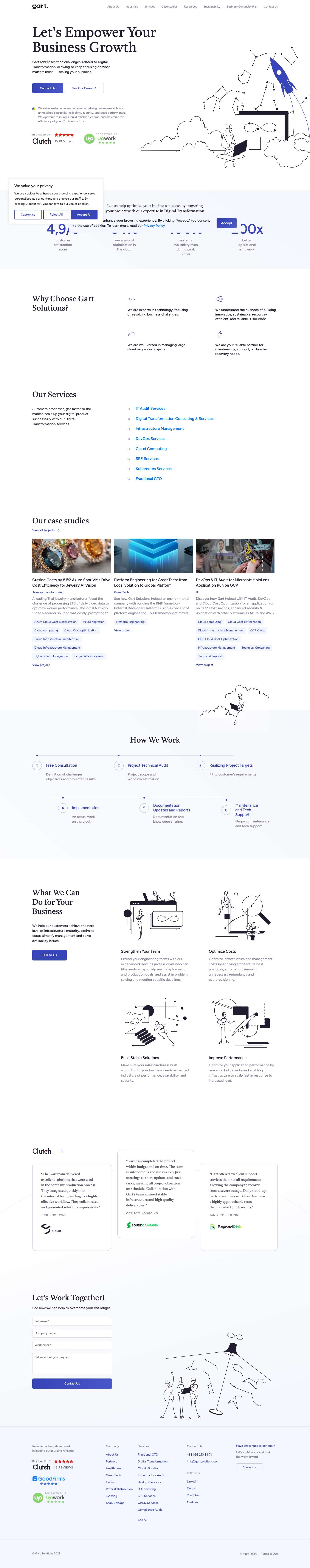 Gart - Empower Business with DevOps, Cloud & Digital Transformation Services - Full Screenshot