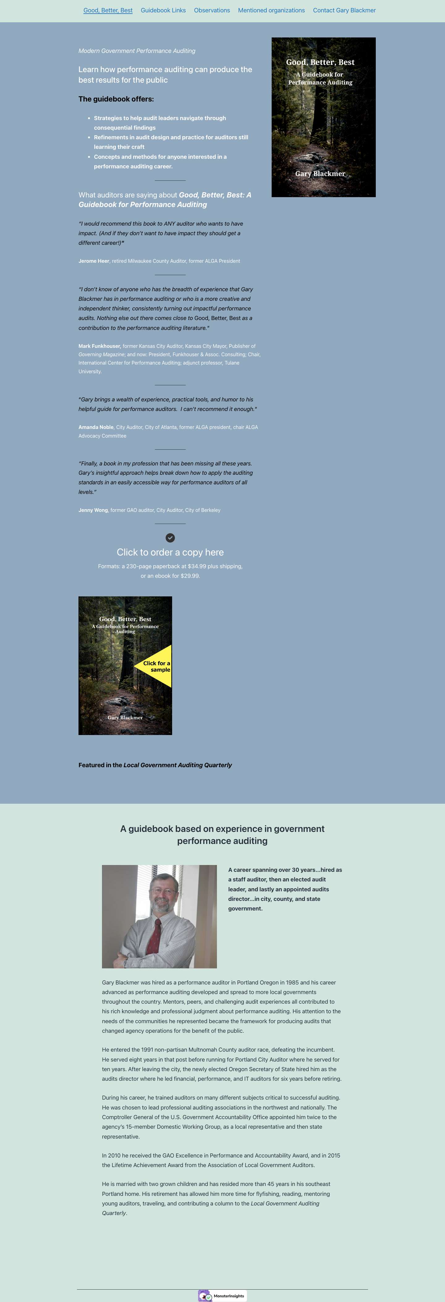 GaryBlackmer.com – Good, Better, Best: A Guidebook for Performance Auditing - Full Screenshot