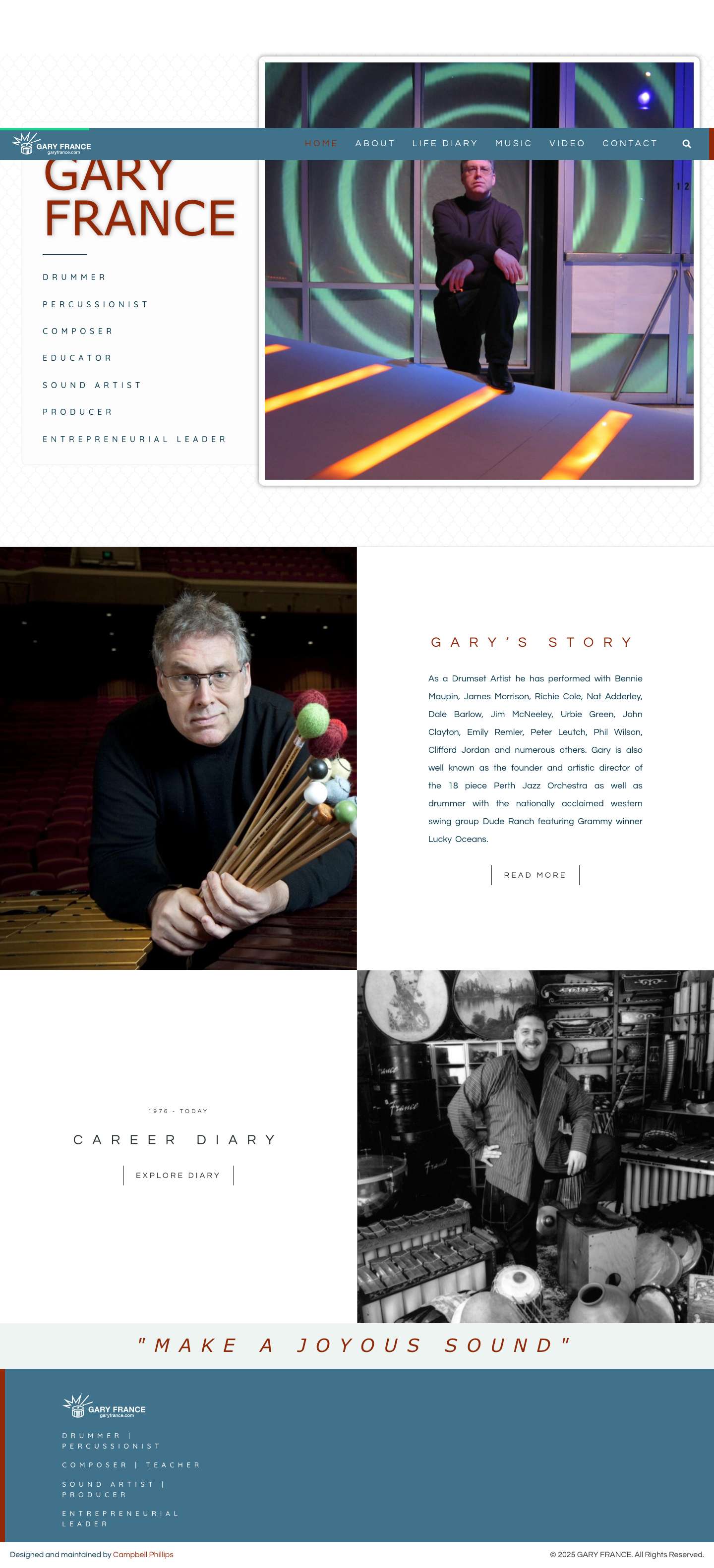 GaryFrance.com - Full Screenshot