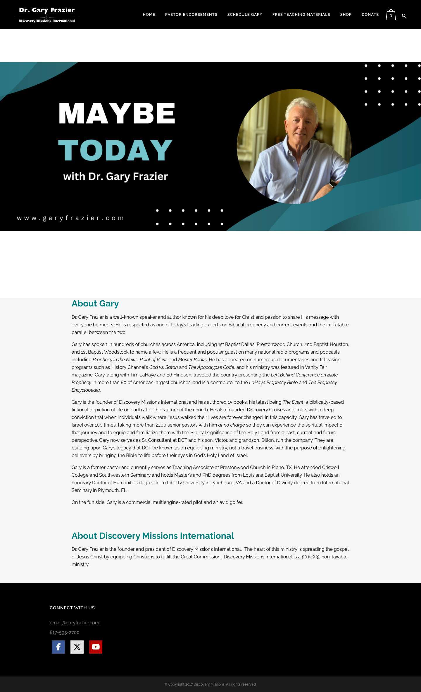 Discovery Missions with Dr. Gary Frazier - Full Screenshot