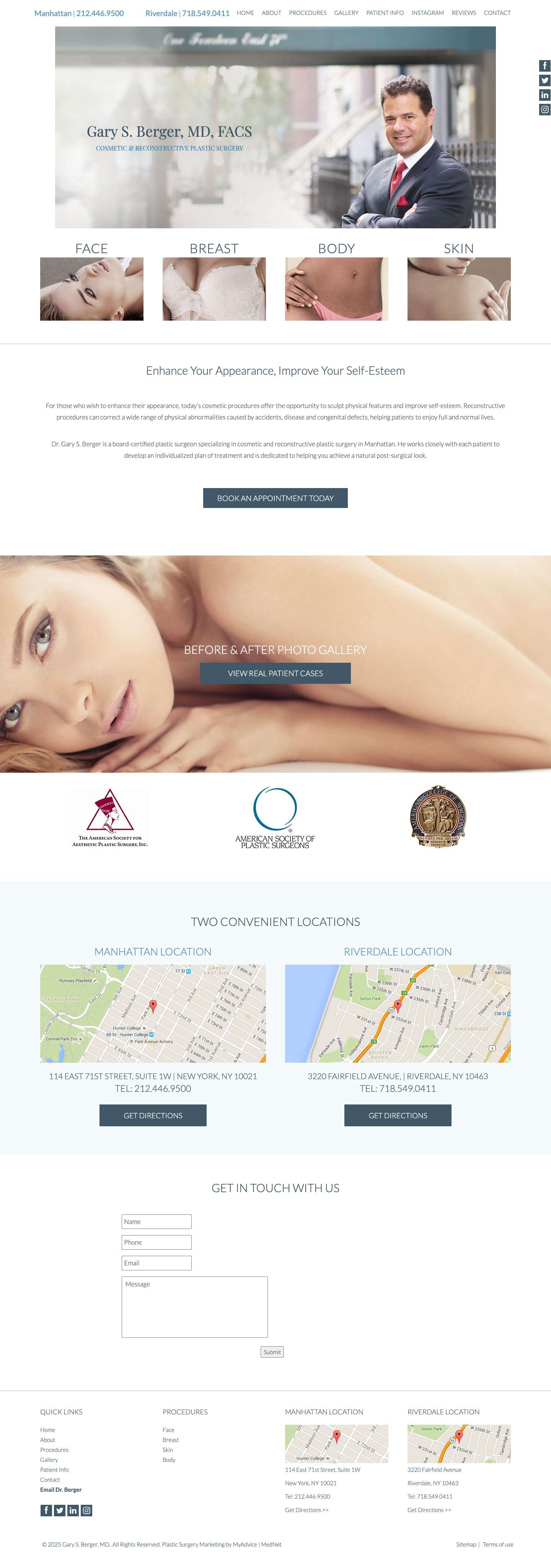 Home - Gary S. Berger, MD, - Full Screenshot