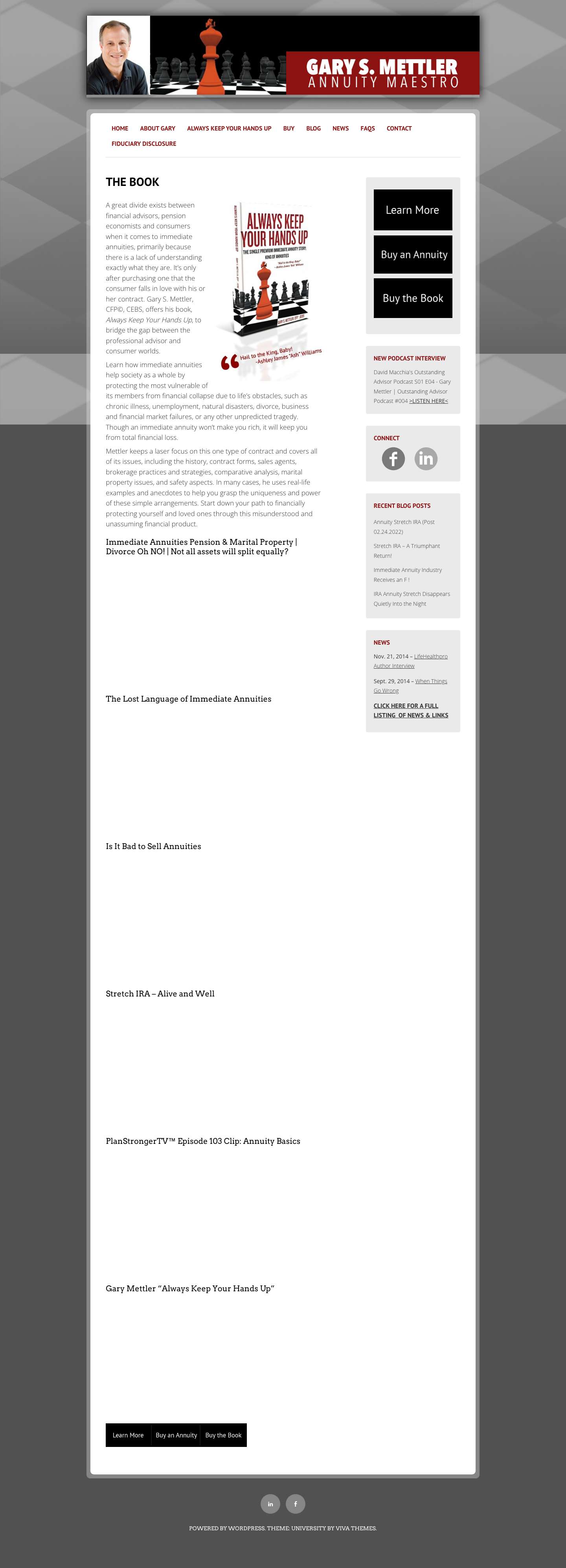 Gary S Mettler – The Annuity Maestro - Full Screenshot