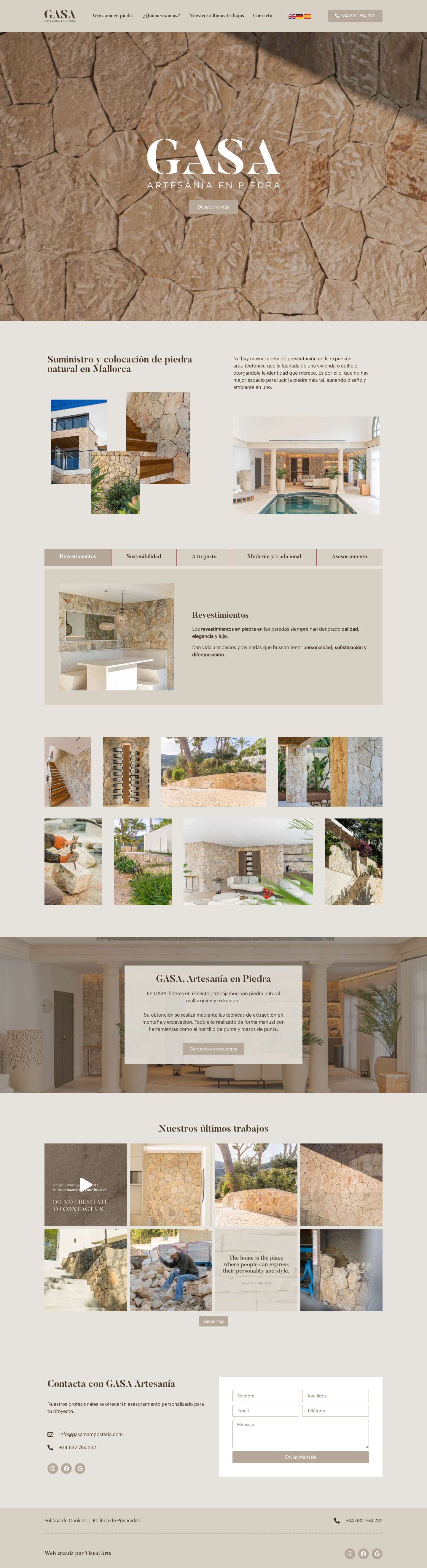 Inicio - GASA | Mampostería - Full Screenshot