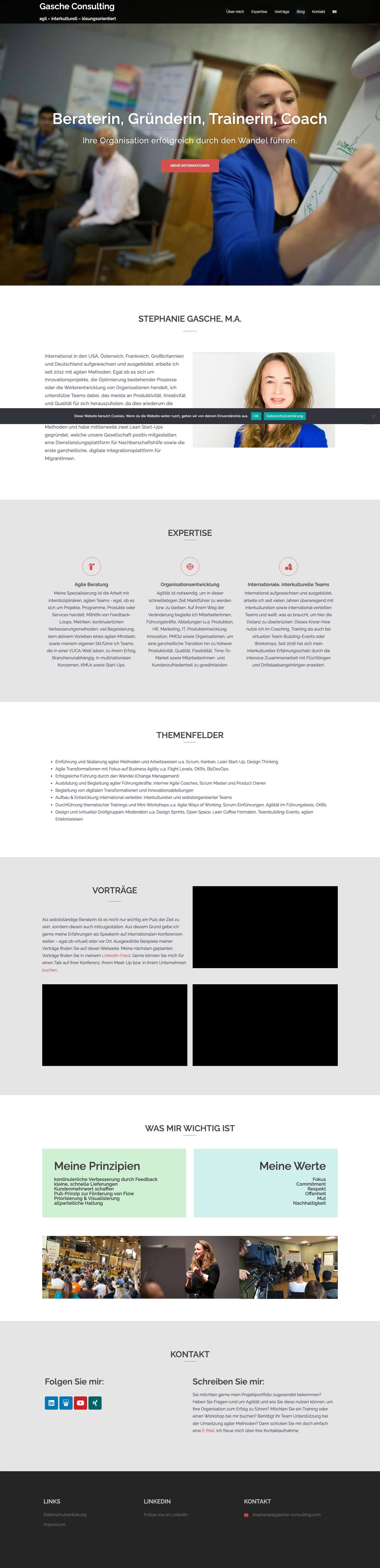 Stephanie Gasche - agil – interkulturell – lösungsorientiert - Full Screenshot