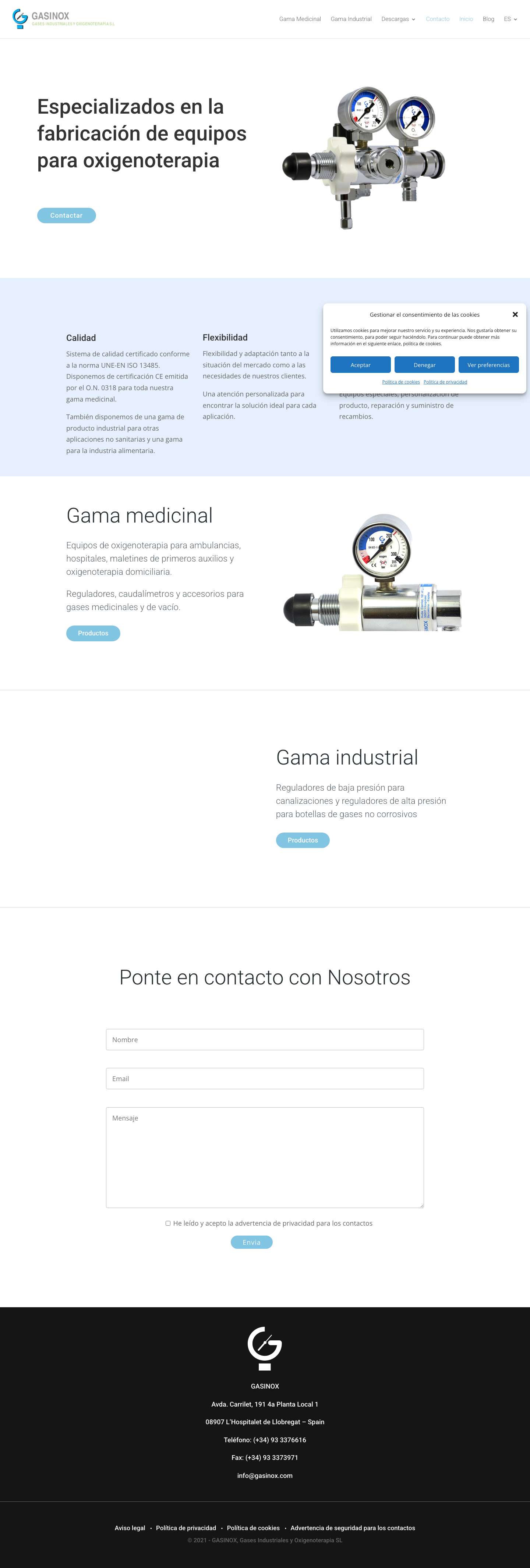 Inicio - Gasinox - Full Screenshot
