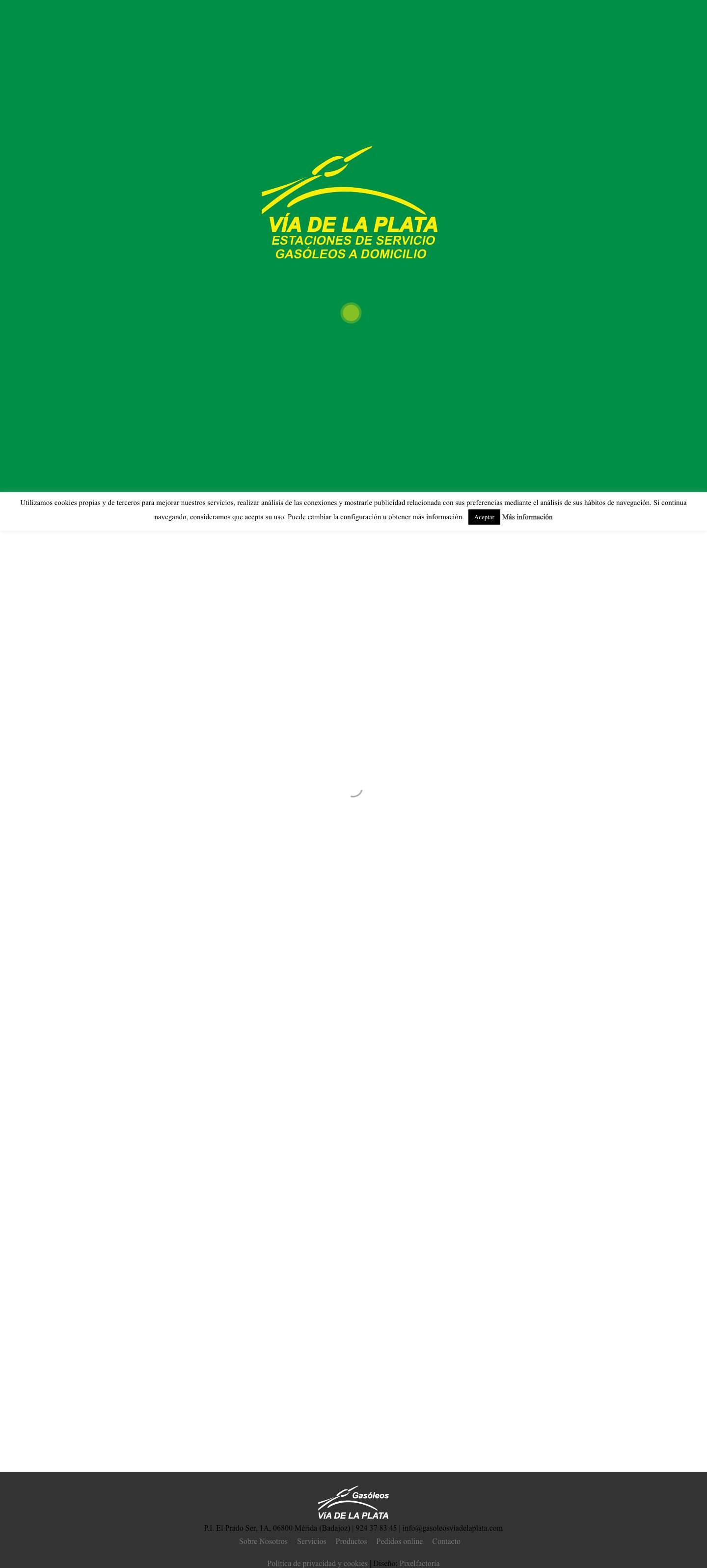 Gasoleos Via de la Plata – Pedidos online de combustible - Full Screenshot
